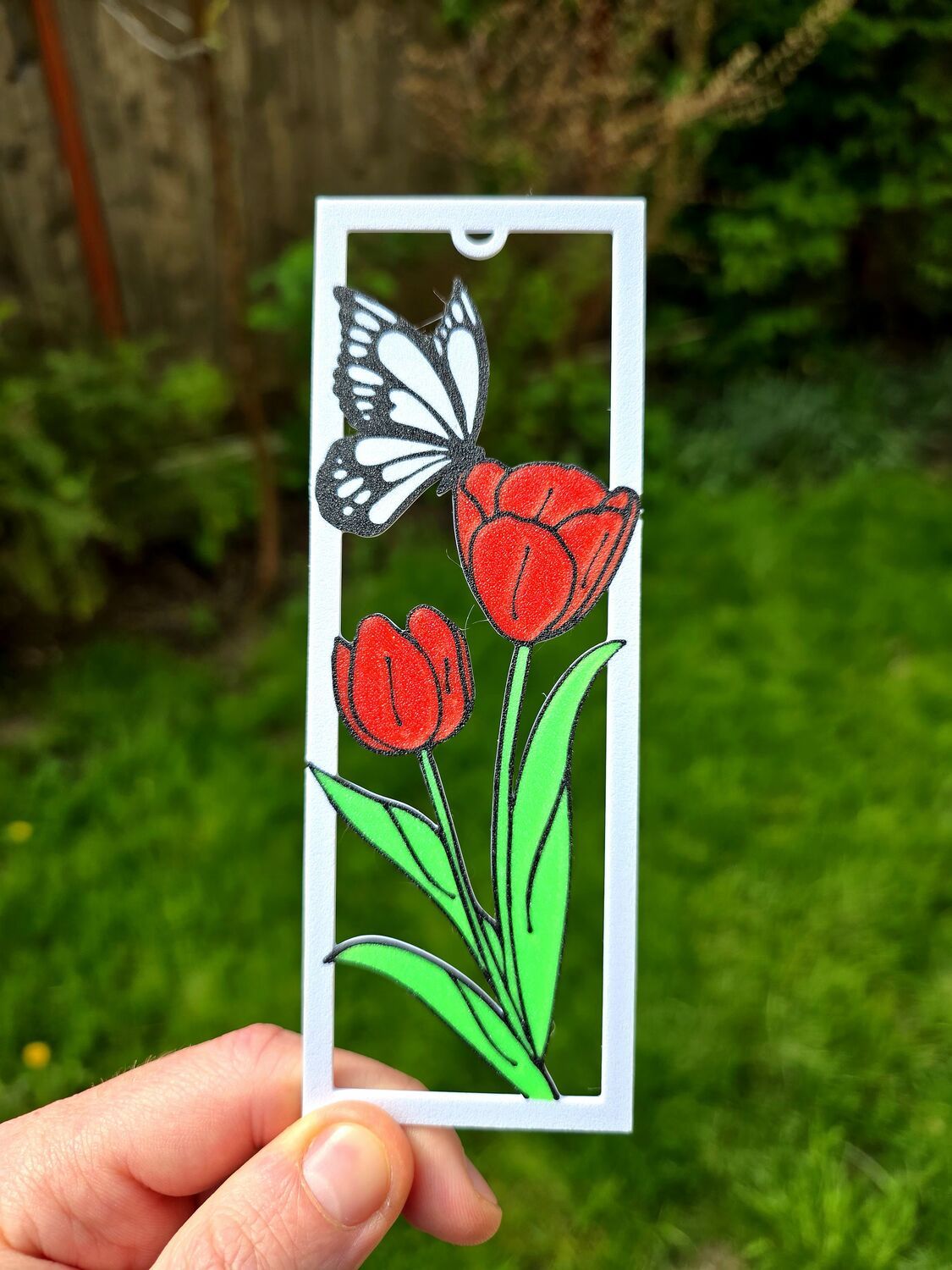 Semn de carte: Lalele cu fluture